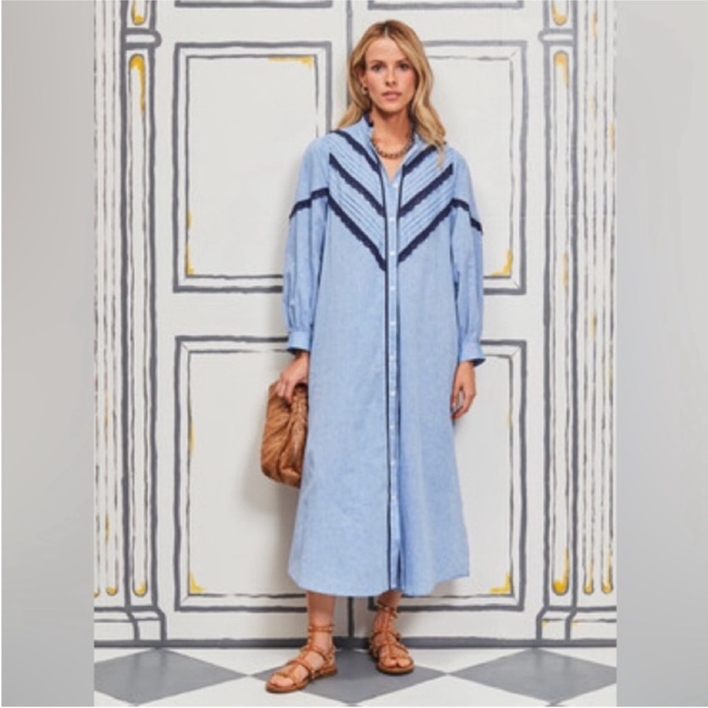 Pomander Place Jolene Dress in Chambray